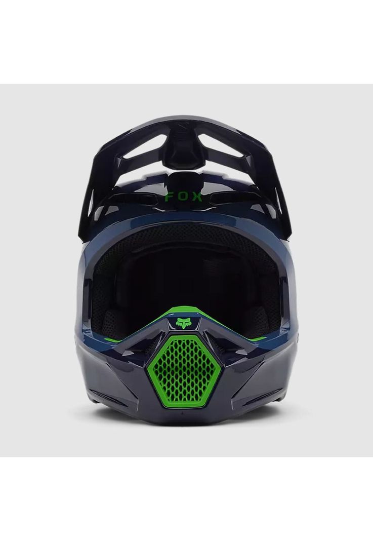 Casco Moto V1 Taunt Azul Marino/Verde Fox-2