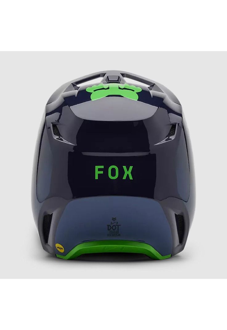 Casco Moto V1 Taunt Azul Marino/Verde Fox-4