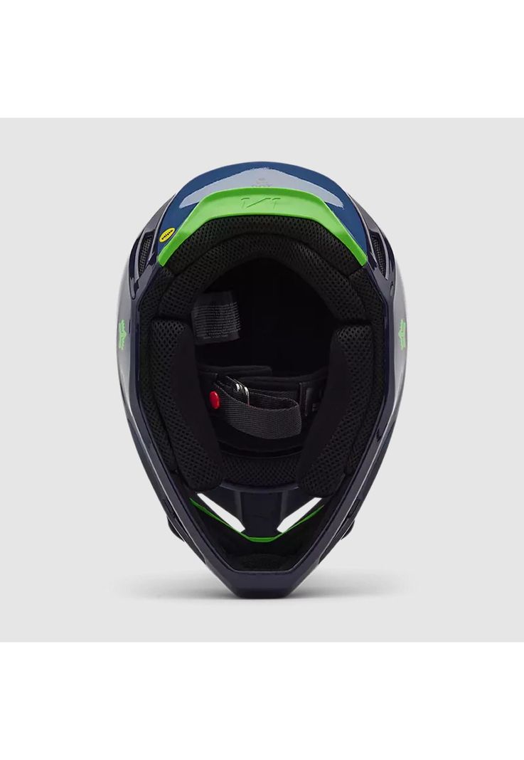 Casco Moto V1 Taunt Azul Marino/Verde Fox-5