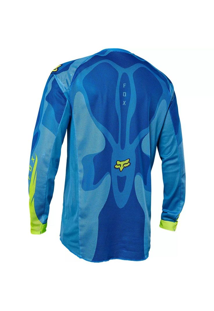 Polera Moto Airline Exo Azul/Amarillo Fox-1