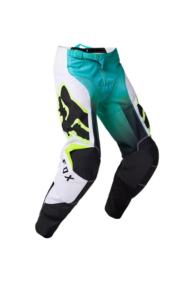Pantalon Moto Niño 180 Leed Celeste Fox-0