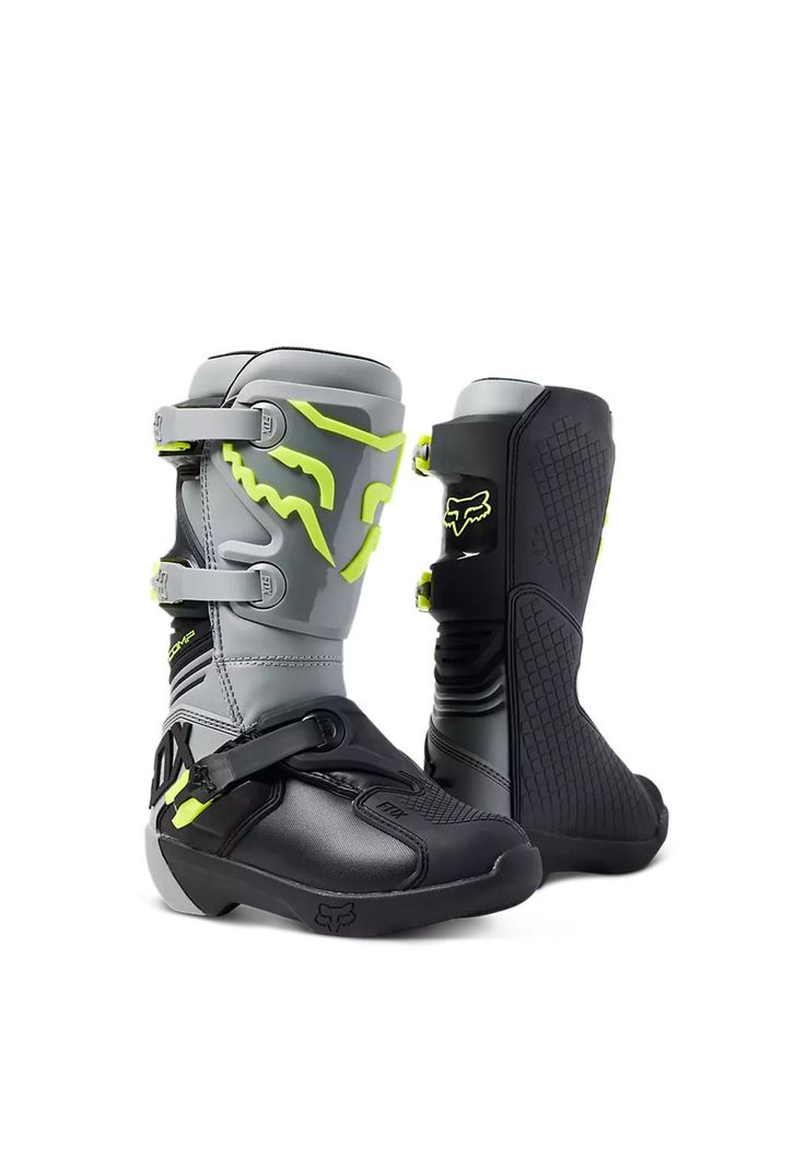 Botas Moto Niño Comp Gris Fox-0