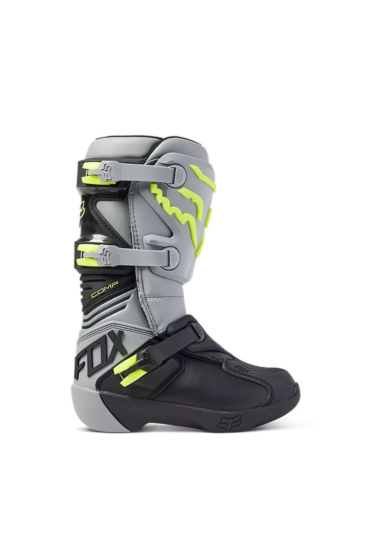 Botas Moto Niño Comp Gris Fox-1