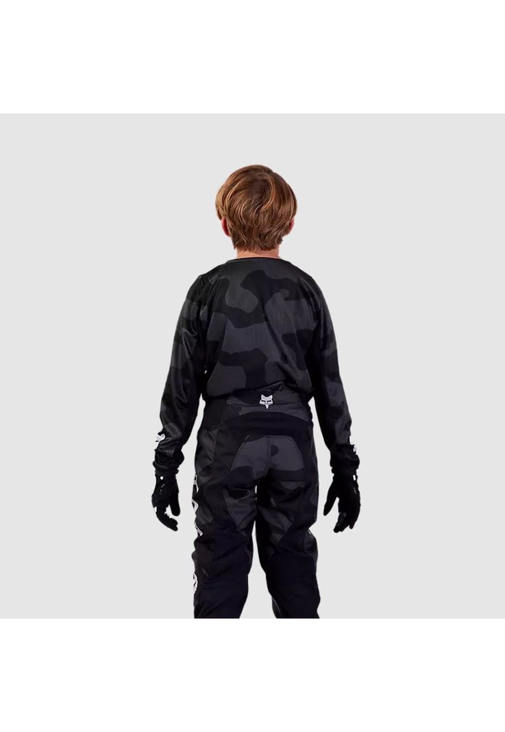 Polera Moto Niño 180 Bnkr Camo Negro Fox-2