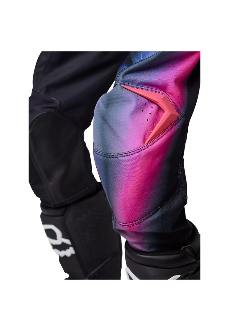 Pantalon Moto Niña 180 Toxsyk Negro/Rosado Fox-2