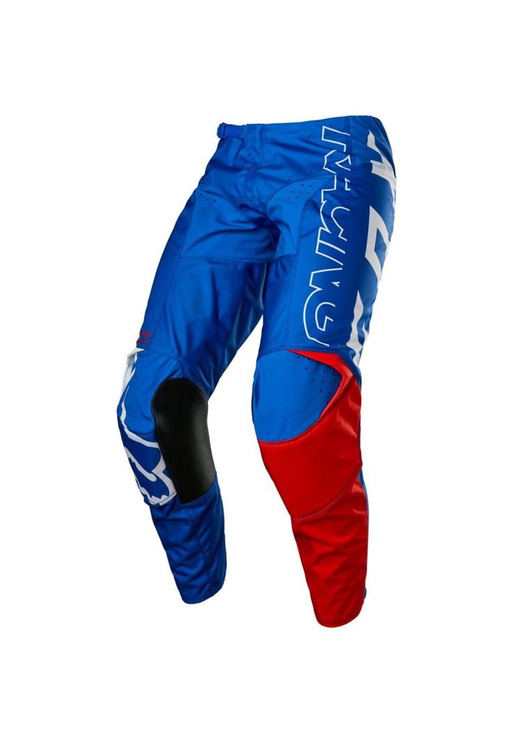 Pantalon Moto Niño 180 Skew Blanco/Rojo/Azul Fox-1