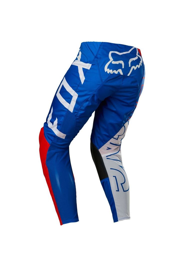 Pantalon Moto Niño 180 Skew Blanco/Rojo/Azul Fox-2