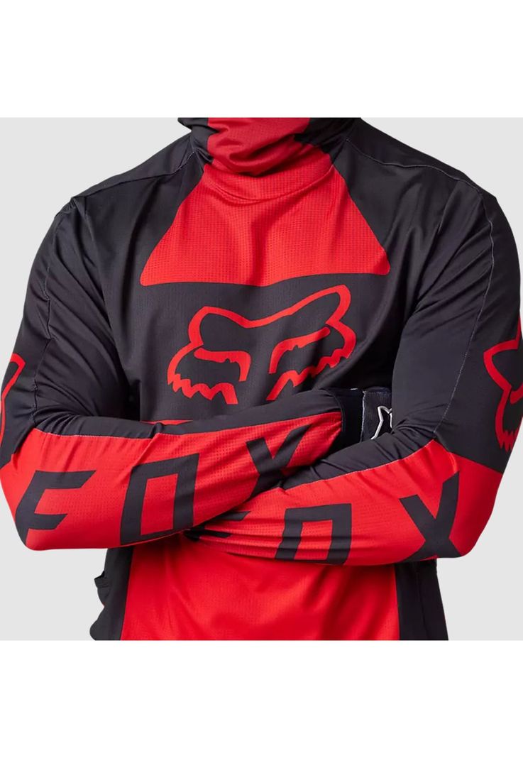Polera Moto Ranger Drive Krux SXS Con Cuello Rojo Fox-3
