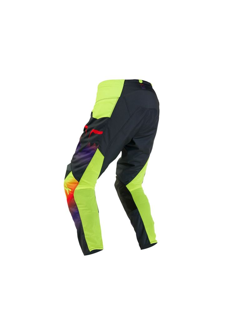 Pantalon Moto 180 Flora Negro/Amarillo Fox-1