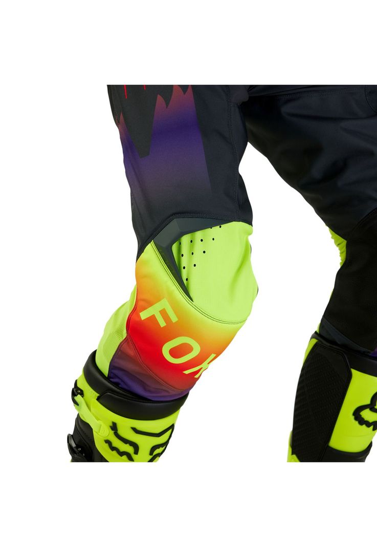 Pantalon Moto 180 Flora Negro/Amarillo Fox-3