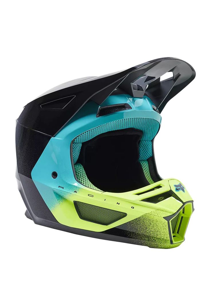 Casco Moto V2 RKANE Gris/Amarillo Fox-0