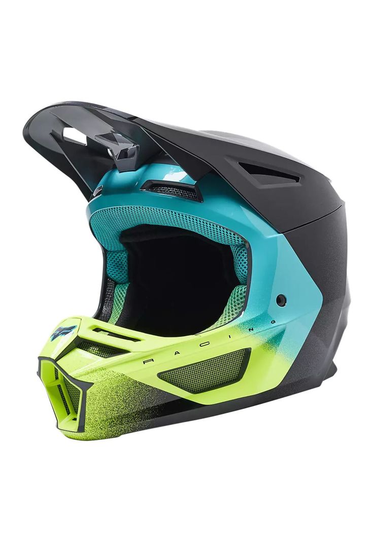 Casco Moto V2 RKANE Gris/Amarillo Fox-1