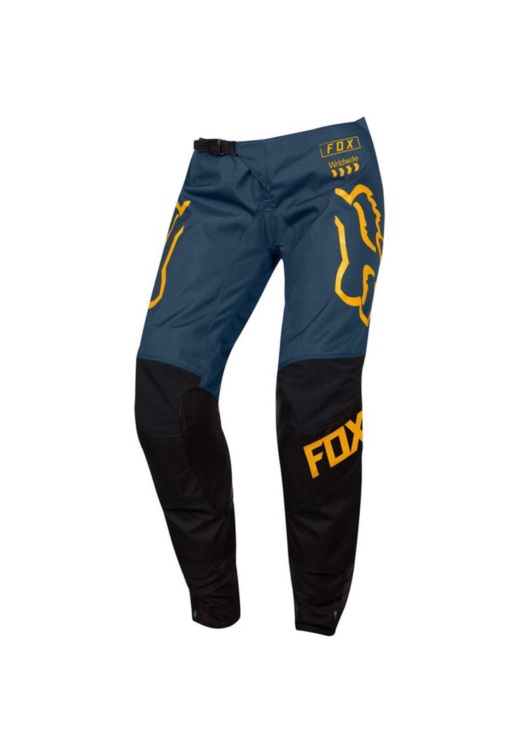 Pantalon Moto Mujer 180 Mata Negro Azul Fox-0