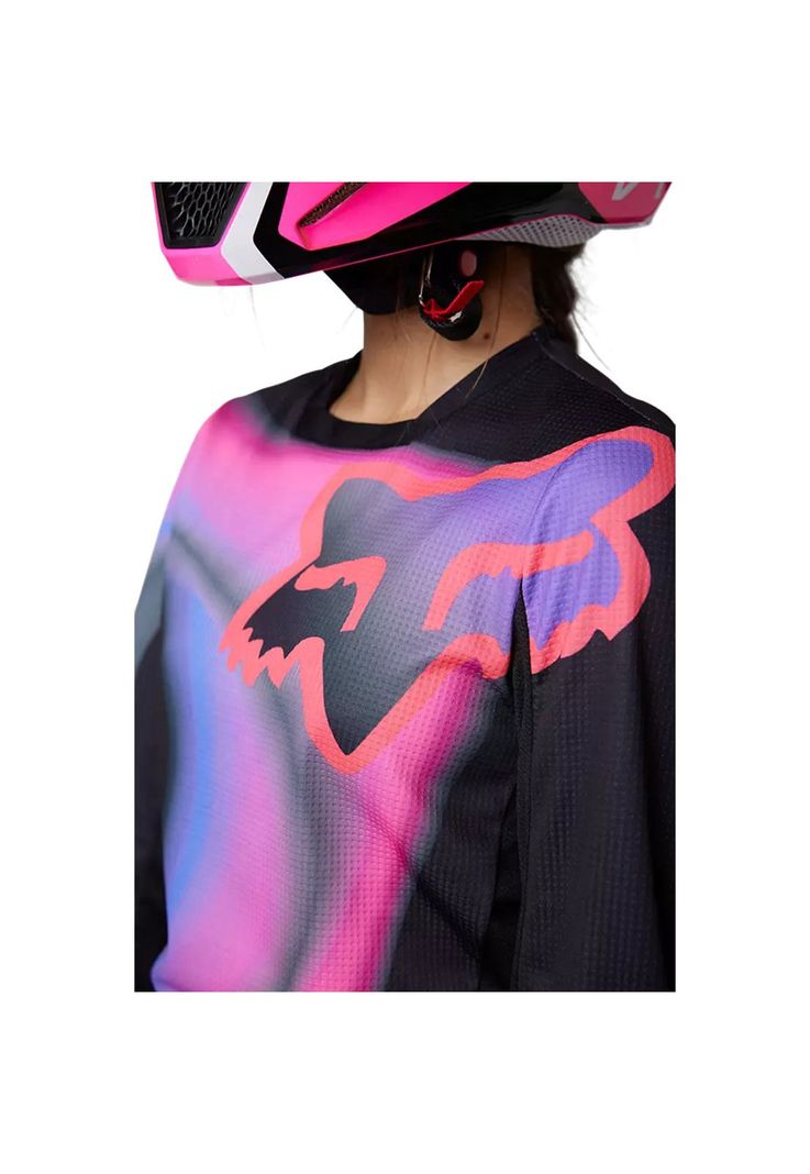 Polera Moto Mujer 180 Toxsyk Negro/Rosado Fox-4