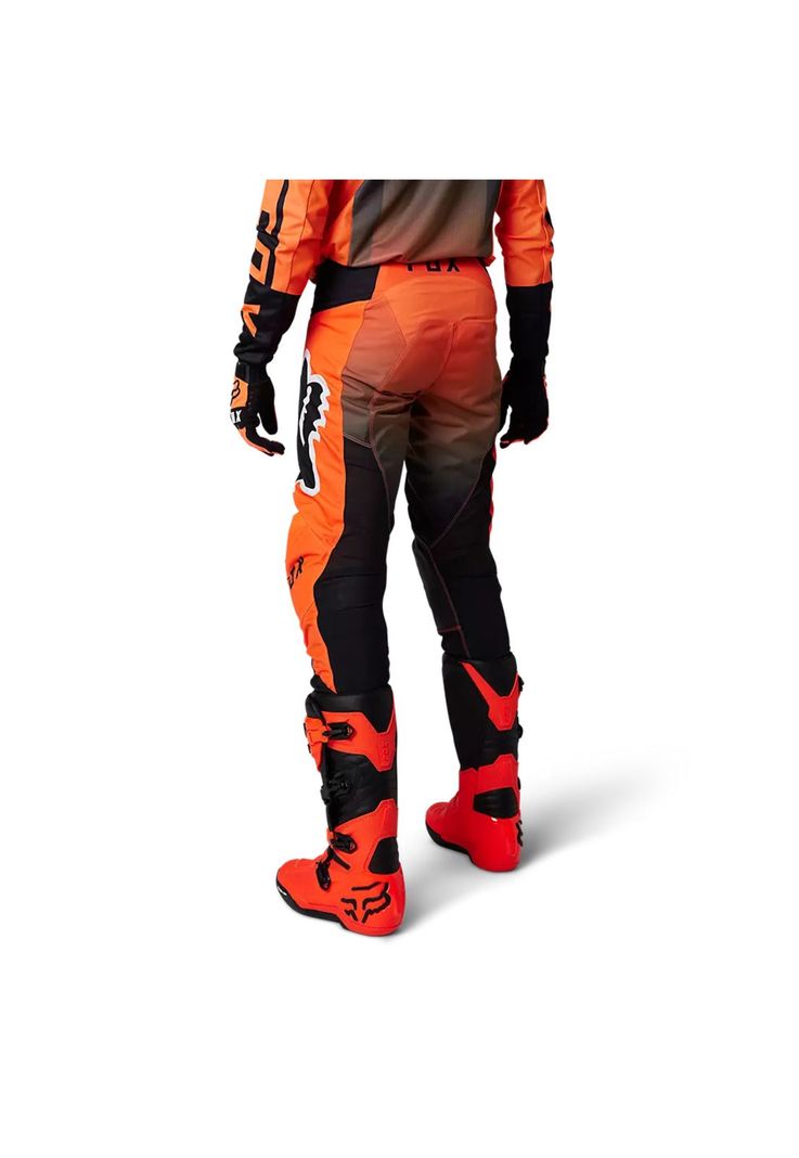 Pantalon Moto 180 Leed Naranjo/Negro Fox-2