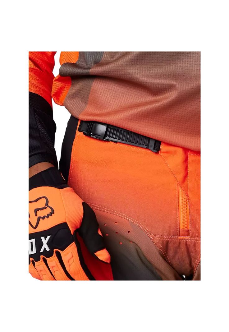 Pantalon Moto 180 Leed Naranjo/Negro Fox-3