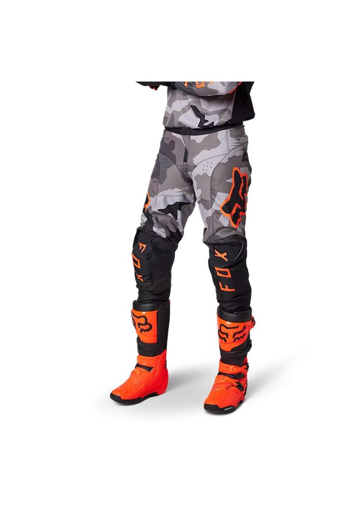 Pantalon Moto 180 BKNR Camo Gris/Naranjo Fox-1
