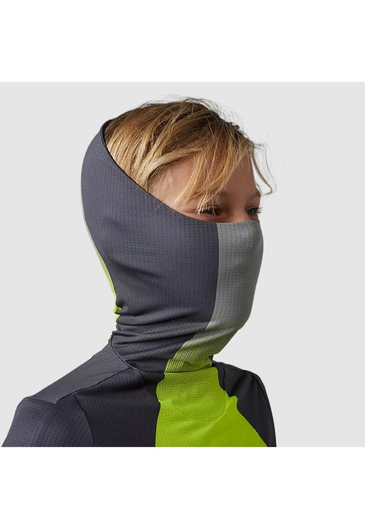Polera Moto Niño Ranger Drive Krux SXS Con Cuello Amarillo Fluor Fox-4