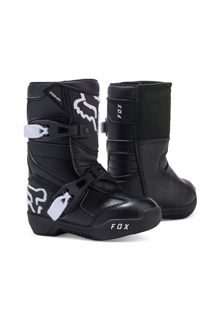 Botas Moto Infantil Comp Negro Fox-0