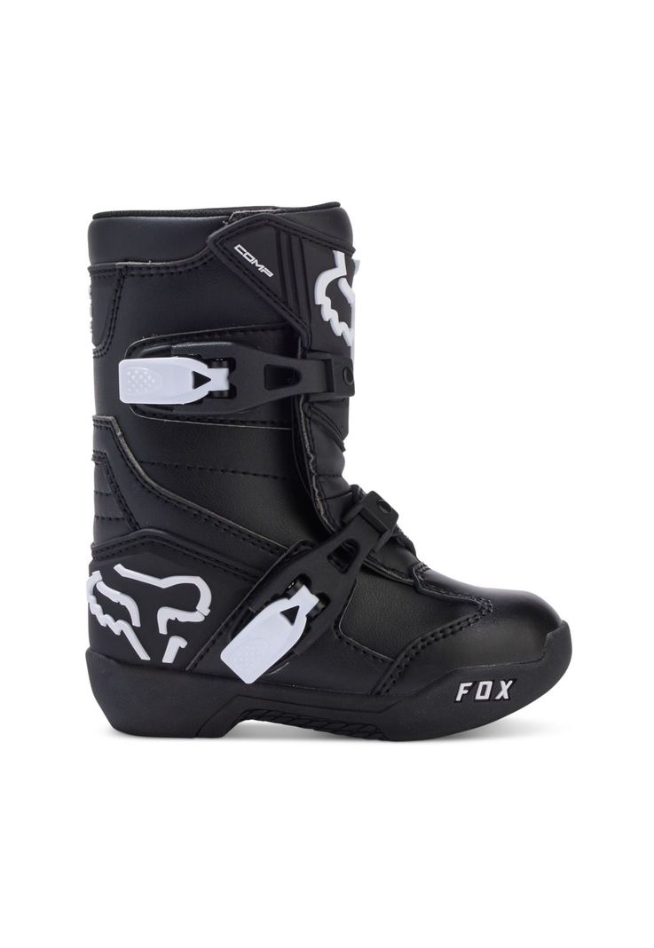 Botas Moto Infantil Comp Negro Fox-1