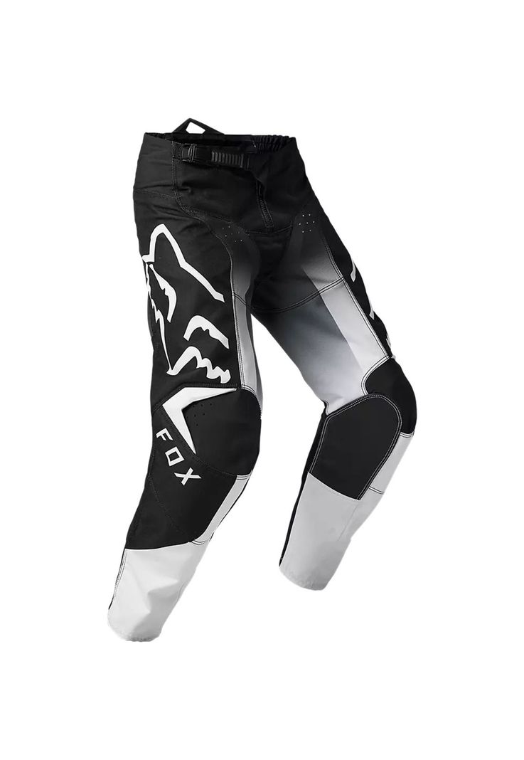 Pantalon Moto Niño 180 Leed Negro/Blanco Fox-0
