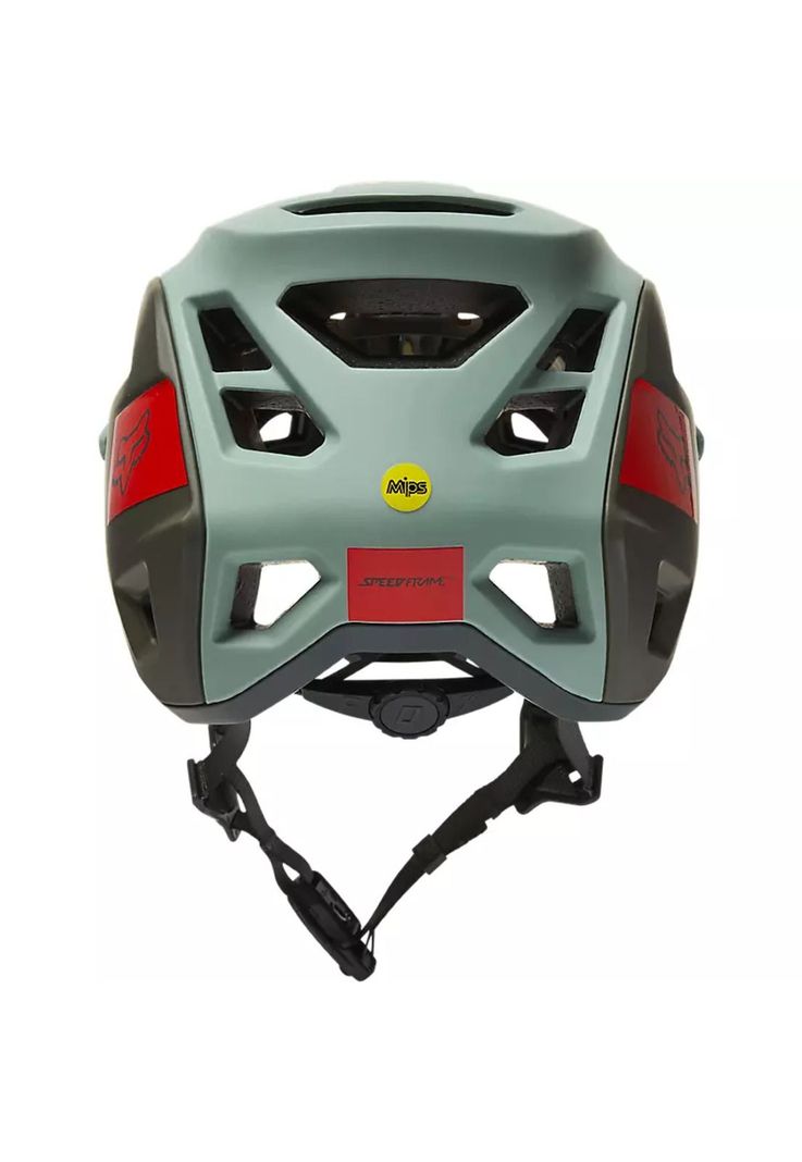 Casco Bicicleta Speedframe Pro Blocked Verde Fox-3