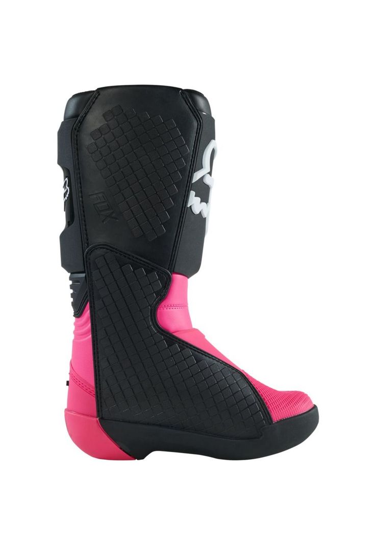 Botas Moto Mujer Comp Rosado Fox-2