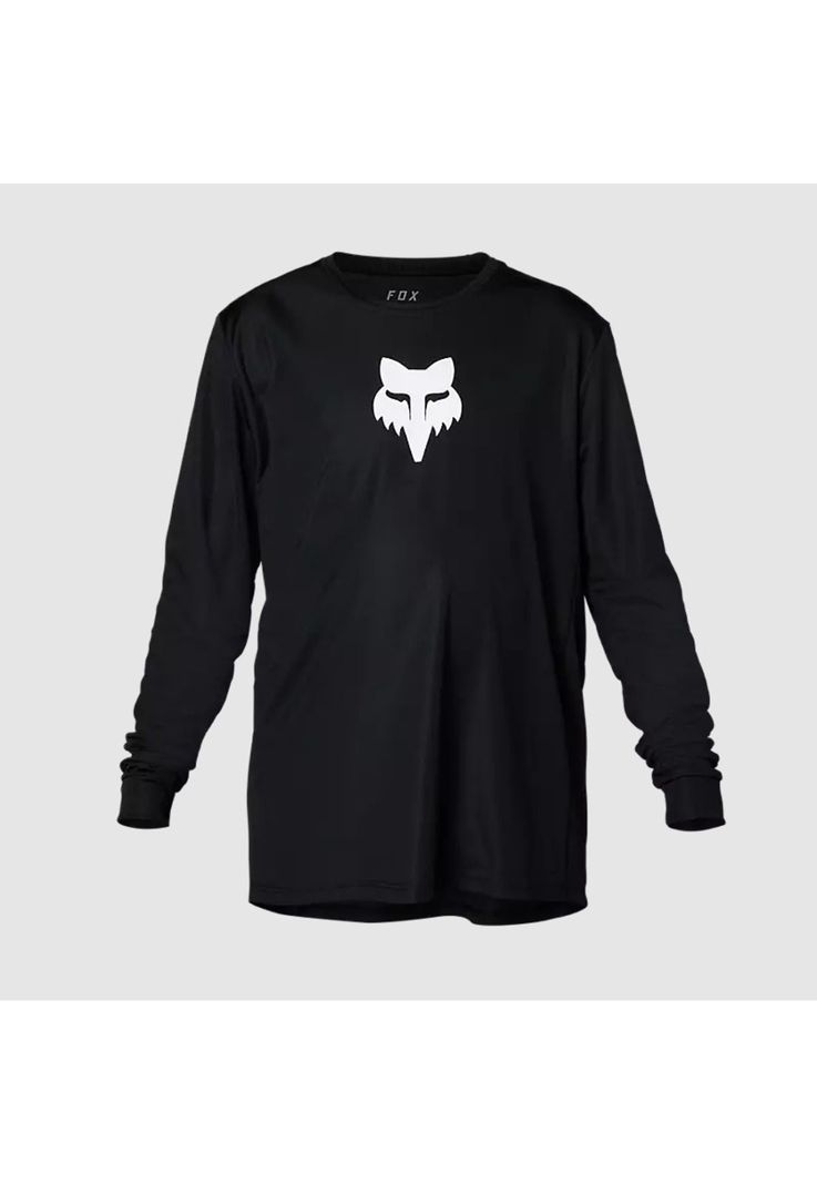 Polera Bicicleta Niño Ranger Manga Larga Negro Fox-0