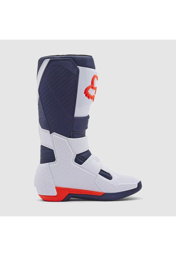 Botas Moto Comp Blanco/Azul/Naranjo Fox-2