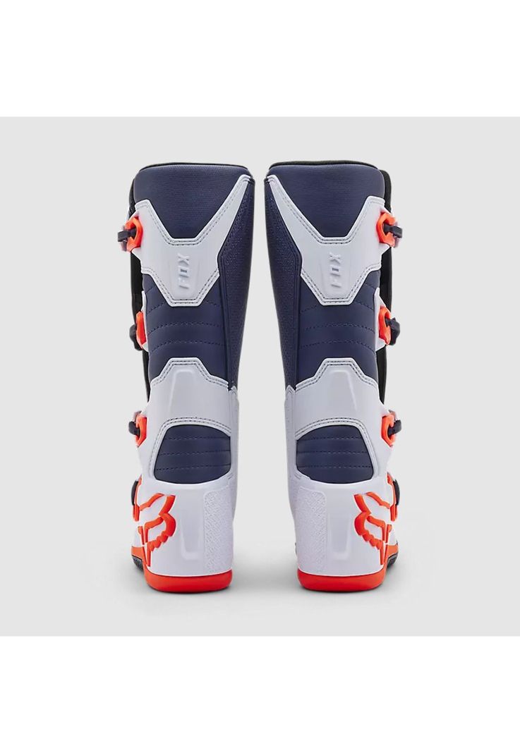 Botas Moto Comp Blanco/Azul/Naranjo Fox-3