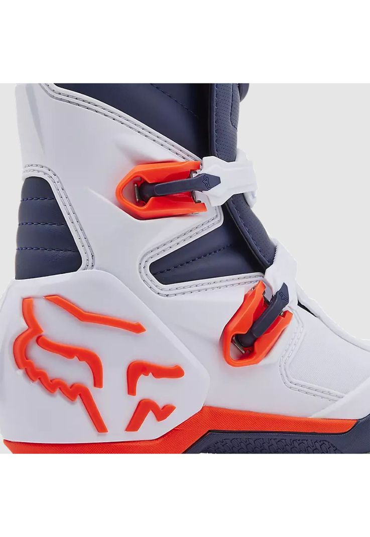 Botas Moto Comp Blanco/Azul/Naranjo Fox-5