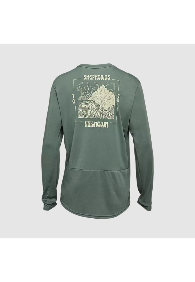 Polera Bicicleta Ranger Shepherds drirelease® Manga Larga Verde Fox-1