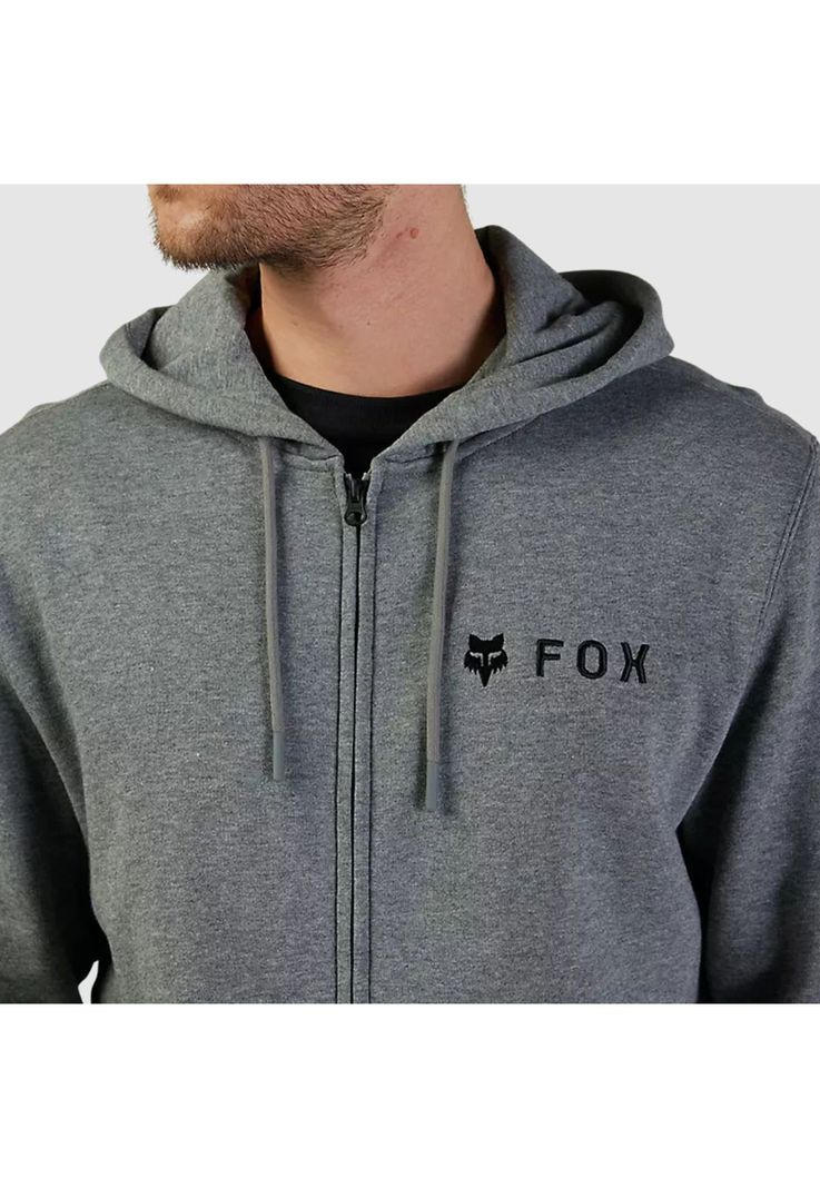 Poleron Lifestyle Absolute Zip Gris/Negro Fox-5