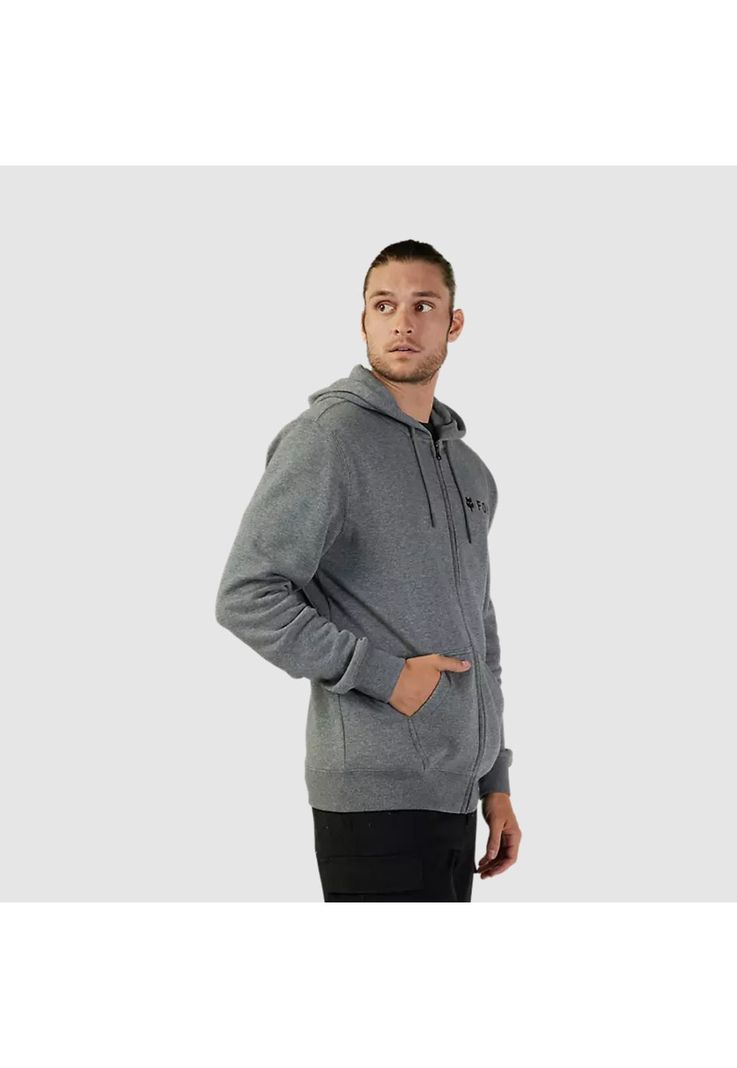 Poleron Lifestyle Absolute Zip Gris/Negro Fox-6