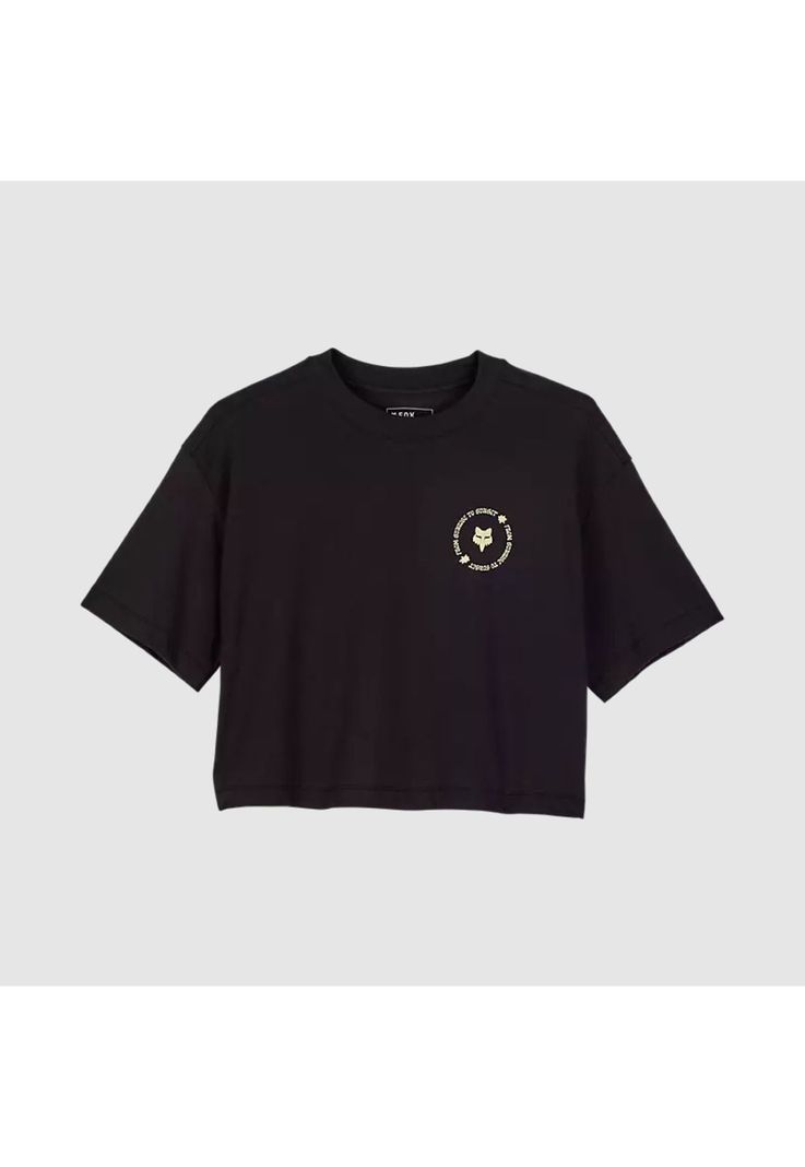 Polera Lifestyle Mujer Byrd Crop Negro Fox-0