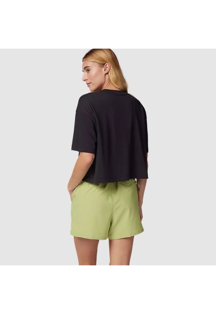 Polera Lifestyle Mujer Byrd Crop Negro Fox-2