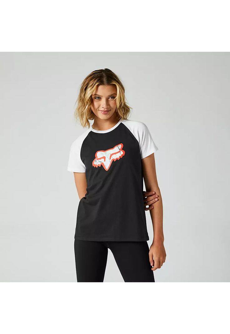 Polera Lifestyle Mujer Karrera Raglan Negro Fox-0