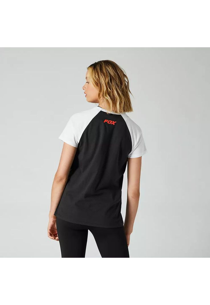 Polera Lifestyle Mujer Karrera Raglan Negro Fox-1