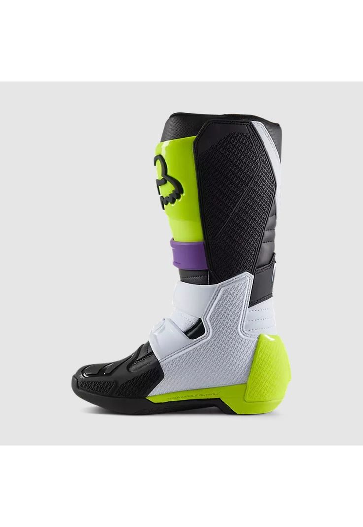 Botas Moto Comp Negro/Verde/Blanco/Morado Fox-1