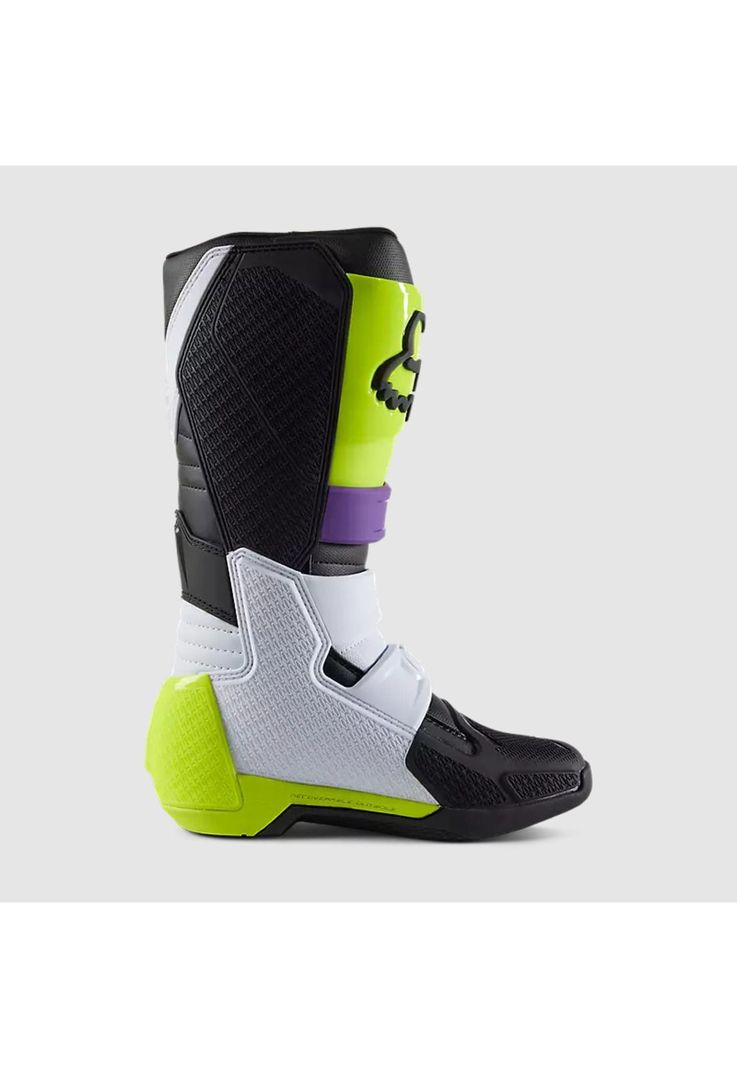 Botas Moto Comp Negro/Verde/Blanco/Morado Fox-2