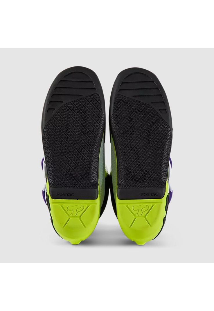 Botas Moto Comp Negro/Verde/Blanco/Morado Fox-5