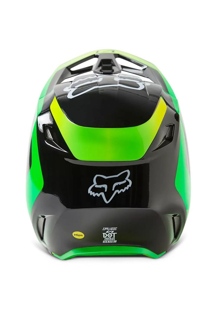 Casco Moto V1 Dpth Negro/Verde Fox-5