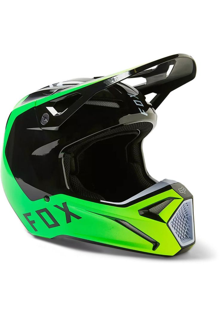 Casco Moto V1 Dpth Negro/Verde Fox-0