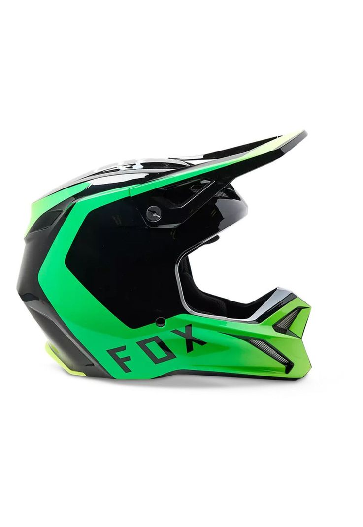 Casco Moto V1 Dpth Negro/Verde Fox-1