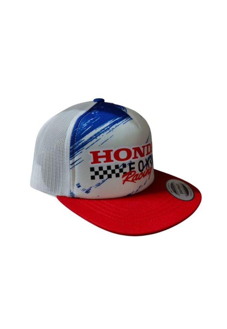 Gorro Jockey Lifestyle Niño Fox x Honda Blanco/Rojo Fox-0