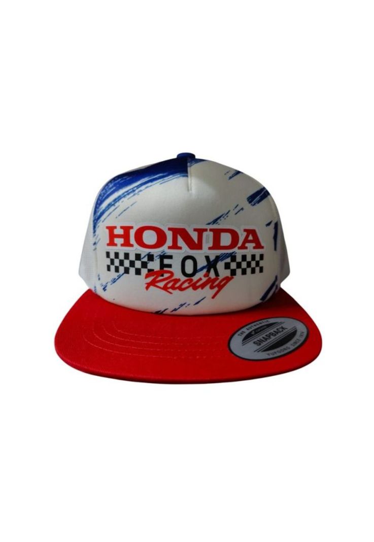 Gorro Jockey Lifestyle Niño Fox x Honda Blanco/Rojo Fox-1