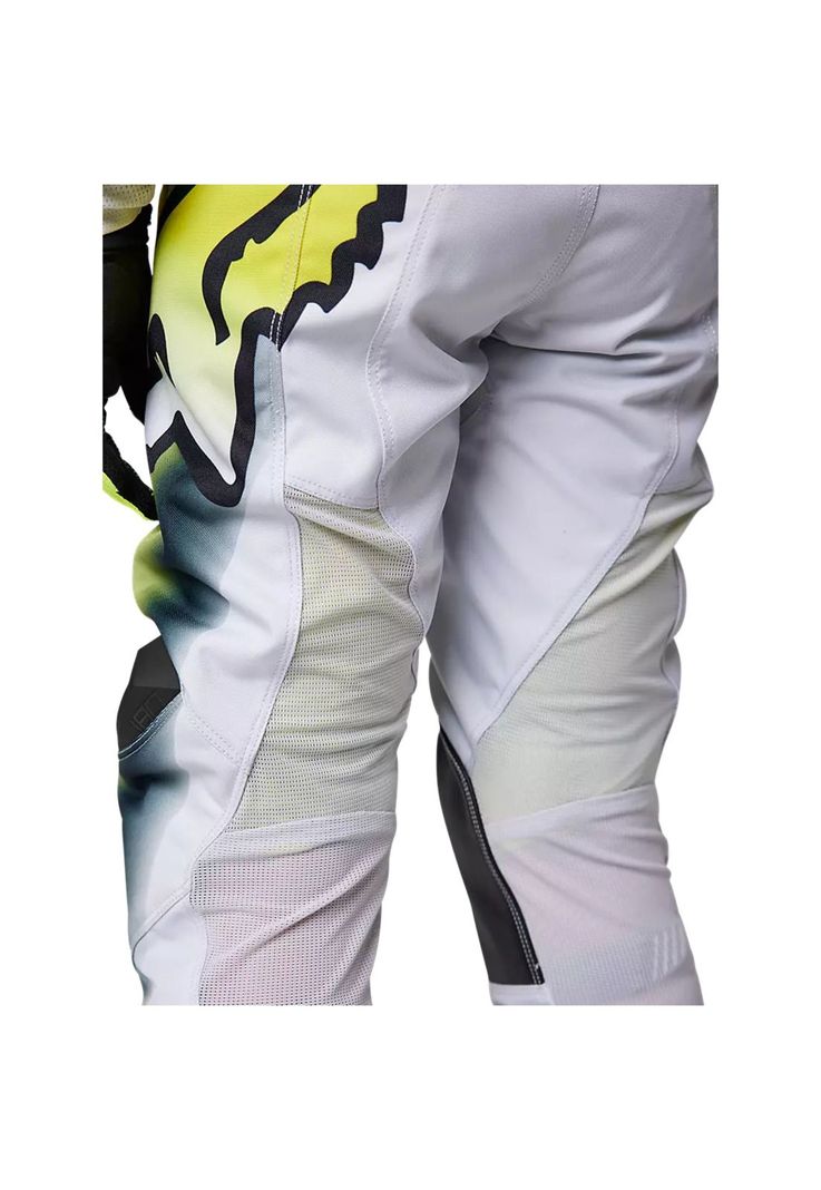 Pantalon Moto Niño 180 Toxsyk Amarillo/Blanco Fox-4