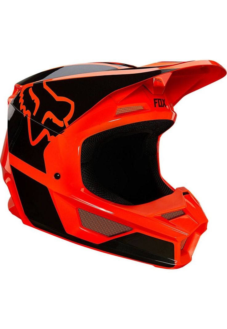 Casco Moto V1 Niño Revn Flo Naranjo Fox-0