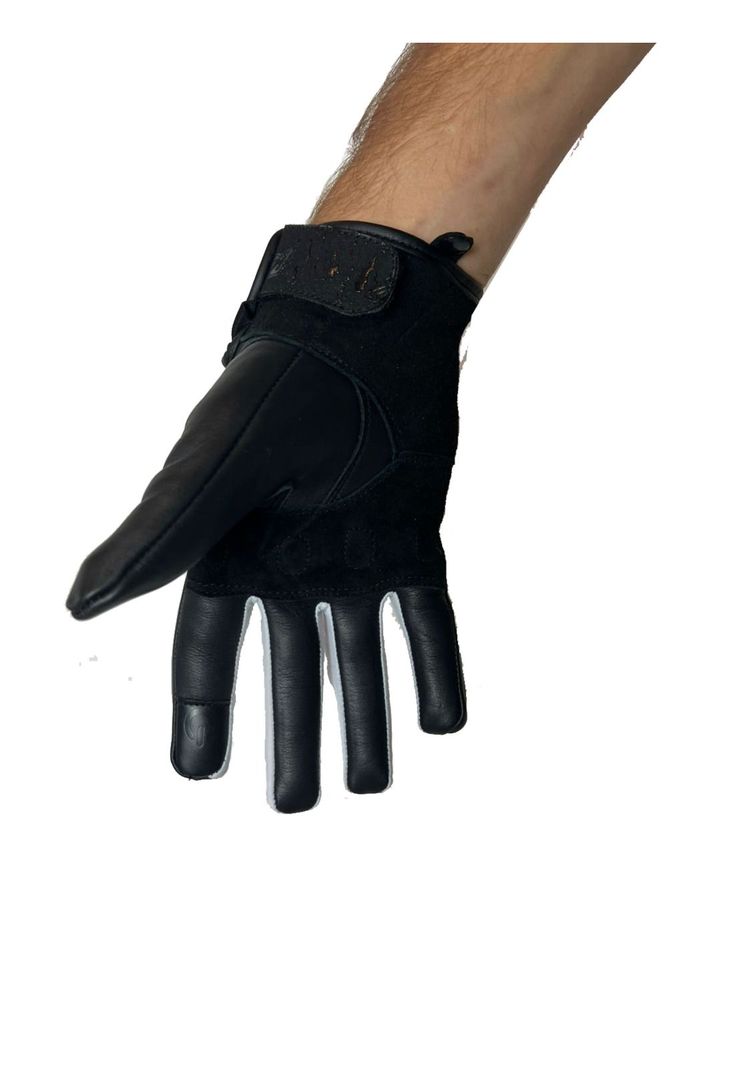 Guantes Moto Calle Mujer Women Negro/Blanco KMZ-2