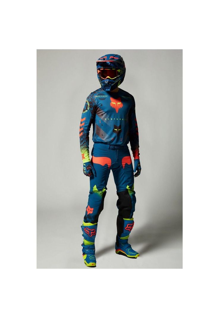 Pantalon Moto Flexair Mawlr Azul Fox-1